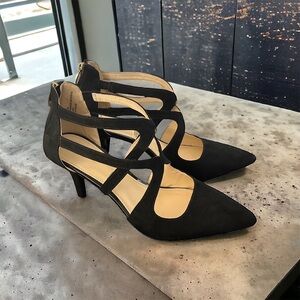 Liz Claiborne Helen Women’s Black Strappy Heels Size 10 M